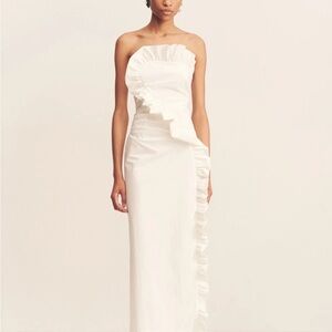 Shona Joy White Campbell Midi Dress
